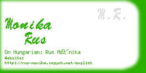 monika rus business card